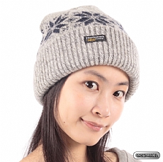 3M防風透氣保暖羊毛帽(雪花摺邊) 