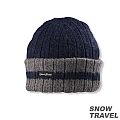 3M防風透氣保暖羊毛帽(條紋摺邊) 