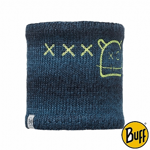 藍色怪獸 兒童Polar針織保暖領巾