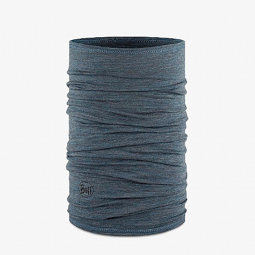 舒適條紋 125 gsm美麗諾羊毛頭巾-風暴藍